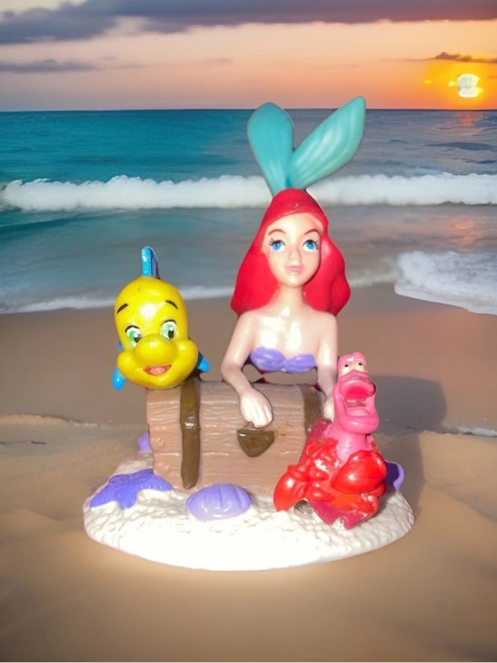 Disney Little Mermaid Figure Japanese Version Tokyo Exclusive Deco PAC 3” Rare